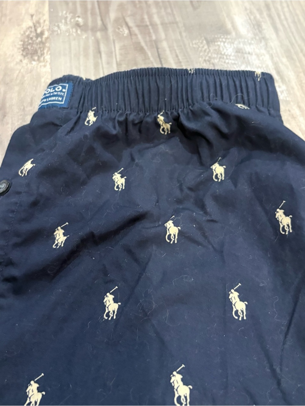 Ralph Lauren Polo Pony All Over Print Navy Blue Pajama Pant SZ M - Picture 2 of 10